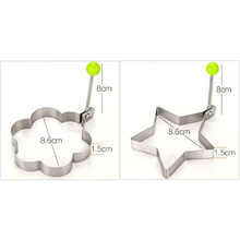 Load image into Gallery viewer, 5Pcs Stainless Steel Fried Egg Mold Pancake Mould Omelette Mold Ring Cooking Fried Egg Bento Shaper Kitchen Gadget Frying Egg Cooking Tools Kitchen Accessories Gadget Rings
