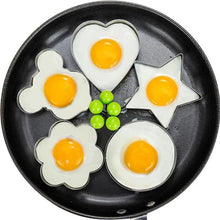 Load image into Gallery viewer, 5Pcs Stainless Steel Fried Egg Mold Pancake Mould Omelette Mold Ring Cooking Fried Egg Bento Shaper Kitchen Gadget Frying Egg Cooking Tools Kitchen Accessories Gadget Rings
