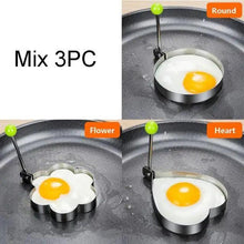 Load image into Gallery viewer, 5Pcs Stainless Steel Fried Egg Mold Pancake Mould Omelette Mold Ring Cooking Fried Egg Bento Shaper Kitchen Gadget Frying Egg Cooking Tools Kitchen Accessories Gadget Rings
