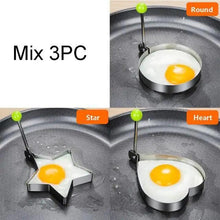 Load image into Gallery viewer, 5Pcs Stainless Steel Fried Egg Mold Pancake Mould Omelette Mold Ring Cooking Fried Egg Bento Shaper Kitchen Gadget Frying Egg Cooking Tools Kitchen Accessories Gadget Rings
