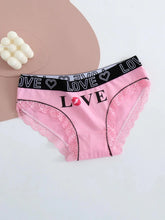 Load image into Gallery viewer, 5pcs women cotton Panties Fashion Letter Printed Belt Ladies underwear Breathable Intimates Lingeries

