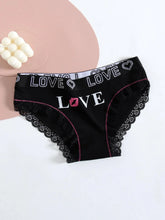 Load image into Gallery viewer, 5pcs women cotton Panties Fashion Letter Printed Belt Ladies underwear Breathable Intimates Lingeries
