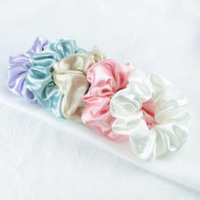 Load image into Gallery viewer, 5PCS/Lot Fashion Silk Satin Scrunchies Headband Large Elastic Rubber Hair Band Women Fashion Hair Scrunchies Ponytail Holder Accessories for Women And Girls
