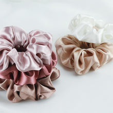 Load image into Gallery viewer, 5PCS/Lot Fashion Silk Satin Scrunchies Headband Large Elastic Rubber Hair Band Women Fashion Hair Scrunchies Ponytail Holder Accessories for Women And Girls
