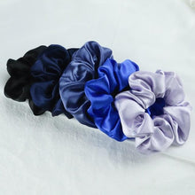 Load image into Gallery viewer, 5PCS/Lot Fashion Silk Satin Scrunchies Headband Large Elastic Rubber Hair Band Women Fashion Hair Scrunchies Ponytail Holder Accessories for Women And Girls
