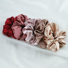 Load image into Gallery viewer, 5PCS/Lot Fashion Silk Satin Scrunchies Headband Large Elastic Rubber Hair Band Women Fashion Hair Scrunchies Ponytail Holder Accessories for Women And Girls

