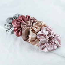 Load image into Gallery viewer, 5PCS/Lot Fashion Silk Satin Scrunchies Headband Large Elastic Rubber Hair Band Women Fashion Hair Scrunchies Ponytail Holder Accessories for Women And Girls
