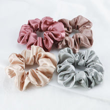 Load image into Gallery viewer, 5PCS/Lot Fashion Silk Satin Scrunchies Headband Large Elastic Rubber Hair Band Women Fashion Hair Scrunchies Ponytail Holder Accessories for Women And Girls
