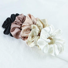 Load image into Gallery viewer, 5PCS/Lot Fashion Silk Satin Scrunchies Headband Large Elastic Rubber Hair Band Women Fashion Hair Scrunchies Ponytail Holder Accessories for Women And Girls
