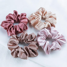 Load image into Gallery viewer, 5PCS/Lot Fashion Silk Satin Scrunchies Headband Large Elastic Rubber Hair Band Women Fashion Hair Scrunchies Ponytail Holder Accessories for Women And Girls
