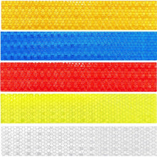 Load image into Gallery viewer, 5pcs/set Car Reflectance Reflector Sticker Auto Strong Reflective Stickers  Car Body Trunk Exterior Auto Accessories Reflective Tape Reflex Reflective Stickers Car Trunk Reflective Stickers Night Visibility Reflective Decal Waterproof Exterior Warning
