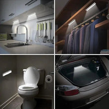 Load image into Gallery viewer, 6/10 LEDs PIR LED Motion Sensor Light Cupboard Wardrobe Bed Lamp LED Under Cabinet Night Light For Closet Stairs Kitchen
