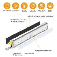 Load image into Gallery viewer, 6/10 LEDs PIR LED Motion Sensor Light Cupboard Wardrobe Bed Lamp LED Under Cabinet Night Light For Closet Stairs Kitchen
