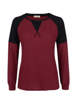 Load image into Gallery viewer, Two Tone Waffle Knit Crewneck Sweater
