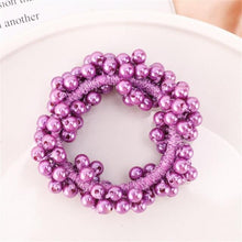 Load image into Gallery viewer, 6 Colors Woman Elegant Pearl Hair Ties Beads Girls Scrunchies Rubber Bands Ponytail Holders Hair Accessories Elastic Hair Band No Metal Hairband Girls Elegant Headwear Accessories Wraps Hoop Clips
