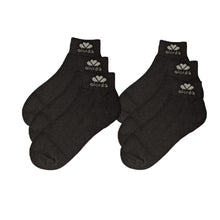 Load image into Gallery viewer, PBG Active Men&#39;s Pure Athlete Socks, Ankle Boot Length, Cotton-Rich, Black/White (6 Pair)
