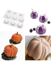 Load image into Gallery viewer, 6 Pumpkin Silicone Cake Mold For Chocolate Ice Cream Decorating Pudding Dessert Tools Bakeware Baking Silicone Cake Molds For Baking 3D Pumpkin Silicone Mold For Party
