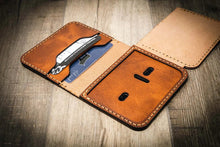 Load image into Gallery viewer, Minimalist Badge Wallet - Chestnut Brown
