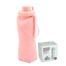 Load image into Gallery viewer, 600ml Folding Silicone Water Bottle Large Capacity Lightweight Sports Water Bottle Outdoor Travel Portable Water Cup Collapsible Water Bottle Silicone Foldable Water Bottles For Travel Easy-To-Carry Design
