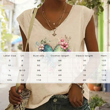 Load image into Gallery viewer, Short Sleeve T-Shirt Floral Heart Print Summer Casual Top
