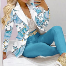 Load image into Gallery viewer, Women's Printed Coat &amp; Trousers Two-Piece Set – 19 Prints, Casual Fashion Suit
