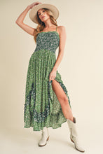 Load image into Gallery viewer, Ditsy Floral Ruffled Hem Maxi Cami Dress For Women –Romantic Floral Print, Flowy Maxi Length, Feminine &amp; Elegant Design for Casual &amp; Special Occasions
