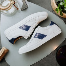 Load image into Gallery viewer, 61-101-NVY OLYMPIAS Italian Calfskin and Crocodile Stripe, Navy
