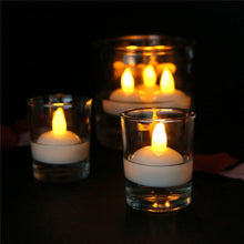 Load image into Gallery viewer, 6/12PCS Floating Candle Lights LED Floating Candles Flameless Tea Lights Warm Yellow Battery Operated Waterproof Decoration for Wedding Thanksgiving Christmas Waterproof Flameless on Water Candles LED Tea Light Wedding Party Decorative
