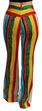 Load image into Gallery viewer, Dolce &amp; Gabbana Multicolor Flared Riga Pittorica Pants
