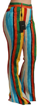 Load image into Gallery viewer, Dolce &amp; Gabbana Multicolor Flared Riga Pittorica Pants
