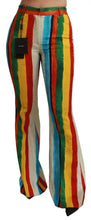 Load image into Gallery viewer, Dolce &amp; Gabbana Multicolor Flared Riga Pittorica Pants
