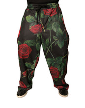 Load image into Gallery viewer, Dolce &amp; Gabbana Black Floral Polyester Jogger Sweatpants Pants
