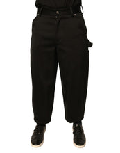 Load image into Gallery viewer, Dolce &amp; Gabbana Black Cotton Mid Waist Cropped Pants
