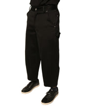 Load image into Gallery viewer, Dolce &amp; Gabbana Black Cotton Mid Waist Cropped Pants
