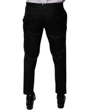 Load image into Gallery viewer, Dolce &amp; Gabbana Black Wool Tapered Formal Dress Pants

