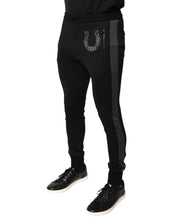 Load image into Gallery viewer, Dolce &amp; Gabbana Black Horseshoe Embellished Wool Slim Fit Pants
