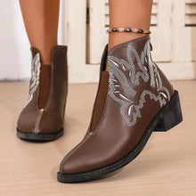 Load image into Gallery viewer, Western Embroidered : Ankle Boots
