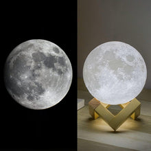Load image into Gallery viewer, Moon Lamp Moon Light Night Light for Kids Gift for Women USB Charging and Touch Control Brightness 3D Printed Warm and Cool White Lunar Lamp
