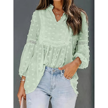 Load image into Gallery viewer, Women’s Long‑Sleeve V‑Neck Business Casual Blouse
