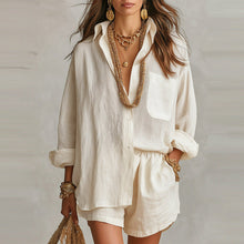 Load image into Gallery viewer, Women’s Solid Color Shorts and Shirt Set

