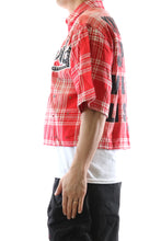 Load image into Gallery viewer, LIADE Washed Flannel Crop Top Button Down Shirt
