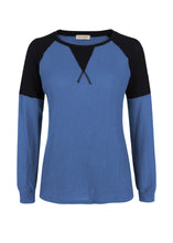 Load image into Gallery viewer, Two Tone Waffle Knit Crewneck Sweater
