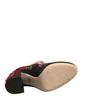 Load image into Gallery viewer, Dolce &amp; Gabbana Black Floral Socks Crystal Boots Jersey Shoes
