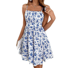Load image into Gallery viewer, European Beauty Floral : Sleeveless Suspender Dress
