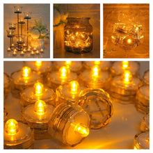 Load image into Gallery viewer, 6/24Pcs Flameless LED Candles Electric Fake Candle Battery Operated LED Tea Lights in Warm White for Wedding Table Festival Celebration Halloween Tea Light Creative Lamp Battery Powered Home Wedding Birthday Party Decoration Lighting
