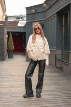 Load image into Gallery viewer, Serena Eco-Fur Down Fill Coat in Ivory

