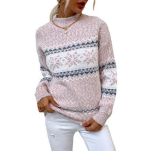 Load image into Gallery viewer, Women’s Snowflake Pullover Sweater — Cozy Winter Knit Top
