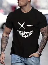 Load image into Gallery viewer, Evil Smile Face Shirt for Men – Trendy Summer Streetwear Tee
