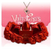 Load image into Gallery viewer, Valentine's Day Soap Rose Gift Box - Crystal Pendant Necklace Set
