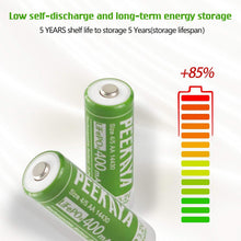 Load image into Gallery viewer, PEEKAYA 14430 Rechargeable Batteries – 3.2V 400mAh LiFePO4 Solar Batteries (6-Pack) – Long Life, High-Cycle Lithium Iron Phosphate Battery for Solar Lights, Flashlights, and More
